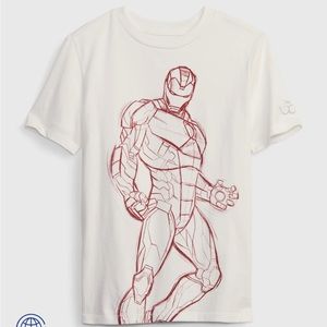 NEW GapKids “IronMan” Disney 100 Edition Marvel Superhero Graphic T-Shirt Small